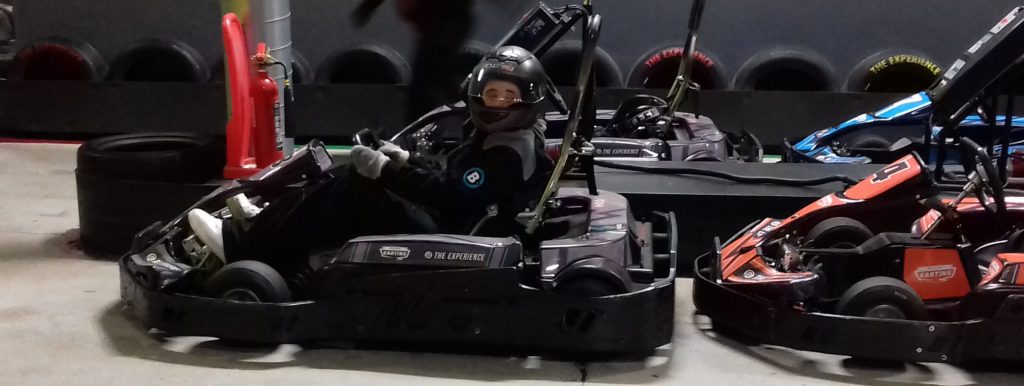 Young person in go-kart